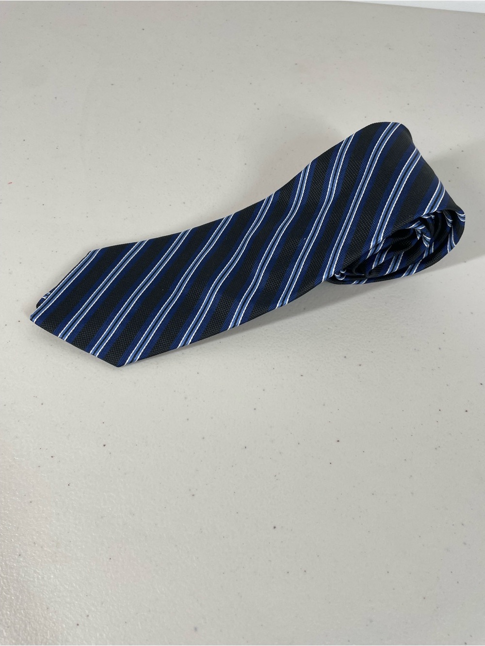Brooks Brothers Rep Tie Striped Blue Black Classic Business Wedding Dress Tie